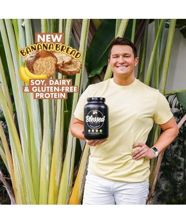 Blessed Vegan Protein Powder - Plant Based Protein Powder Meal Replacement Protein Shake 23g of Pea Protein Powder Dairy Free Gluten Free No Sugar Added 30 Servings (Banana Bread) Banana Bread 30 Servings (Pack of 1) - Buy Online on GoSupps.com