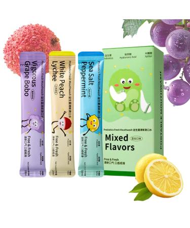 Individual Mouthwash Sachets 15 Sachets Freshening Mouthwash Fruity Scent Instant Freshness Adult Travel Bathroom Meals