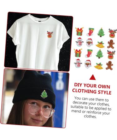 COHEALI 32 Pcs Christmas Stickers Decals Sewing Patches Xmas Design Clothes Applique Accessories Cartoon - Buy Online on GoSupps.com