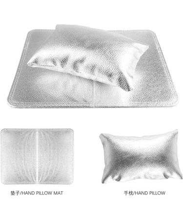 djkyu 1Set Soft PU Leather Nail Art Design Gold/Silver Hand Rest Cushion Pillow with 1Pc Foldable Pad Manicure Tool Fit for Home Use Salon (Color : K1) - Buy Online on GoSupps.com