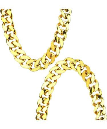 Hoedia Faux Gold Chain Necklace Hip Hop Chain Gold Necklace for Men Gold Chain Necklace 30.7in Punk Style Necklace Removable Chain for Pet Cats & Dogs Taking Pictures Christmas Costume - Buy Online on GoSupps.com