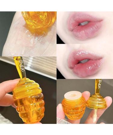 Honey Lip Balm Natural Nourishing Honey Lip Oil with Applicator | Moisturizing Lip Care Day & Night Repair for Dry Cracked Lips - Buy Online on GoSupps.com