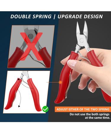Professional Podiatrist Toenail Clippers for Thick, Ingrown Nails Heavy Duty Red Nail Clipper Kit for Men, Women, Elderly - Toenail Treatment Tools - Buy Online on GoSupps.com