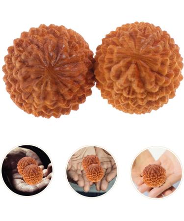 Homsfou 2-Pack Massage Balls | Acupressure & Hand Therapy | Yoga Tool for Fascia Release & Pain Relief | Durable Wood Design - Buy Online on GoSupps.com