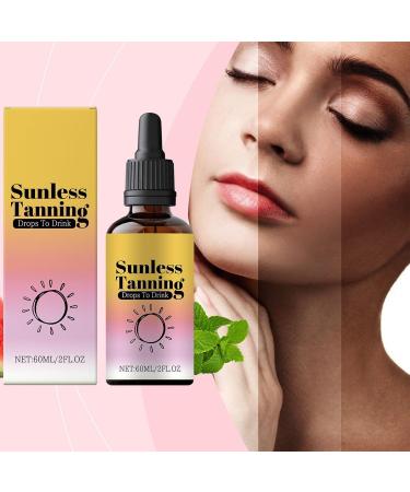  Generisch Tanning Drops to Drink - Tanning Drops - 60 ml per bottle - Nourishing Moisturizer - Natural and Fast Moisturizer - For face and body - all skin types - Buy Online on GoSupps.com