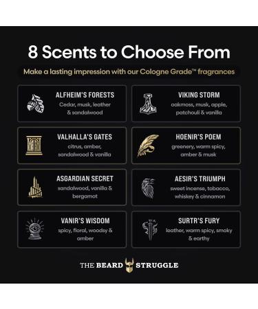 Beard Struggle Warrior's Beard Balm - Vanir's Wisdom 50g Platinum - Luxurious Cologne-Grade Fragrance, 100% Natural Ingredients - Buy Online on GoSupps.com