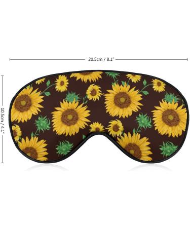 Sunflower Funny Sleep Mask for Women Men - Adjustable Elastic Strap, Blackout Eye Shade for Travel Nap - Cute Design - 1 Count - Buy Online on GoSupps.com