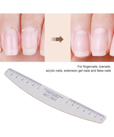 100/100 Grit Nail File Double Sided Professional Nail File for Manicure and Pedicure Portable Emery Board Nail File with Sand Strip for Home and Salon Use - Buy Online on GoSupps.com