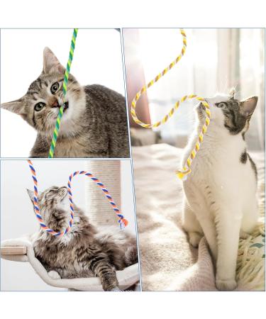 Simarro Interactive Cat Stick Toys - 3PC Colorful Bite-Proof Rope Wands for Kitten Training & Exercise | Teasing & Playful Fun - Buy Online on GoSupps.com