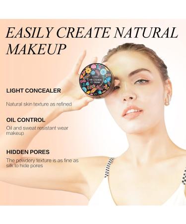 Mushroom Head Air Cushion BB Cream | Long-Lasting Concealer & Brightening CC Foundation | Natural Makeup Base Primer - 1 ml (1 Pack) - Buy Online on GoSupps.com