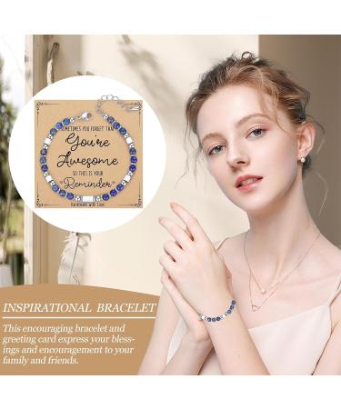 Stone Inspirational Bracelet Durable stone affirmation jewelry Elevate Spirit with Stone Inspirational Bracelet Empowering Gemstone Wristband Infused and Positive Energy Ideal for Daily Inspiratio - Buy Online on GoSupps.com
