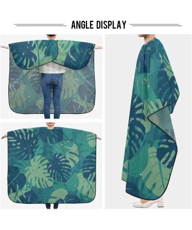Waterproof Barber Cape - Tropical Leaves & Cheetah Haircut Bib for Men & Women | Unisex Hair Cutting Cape - Buy Online on GoSupps.com
