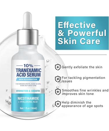 Tranexamic Acid Serum Face Serum - 30ml Soothing Anti-Allergic Anti-Darkness Normal To Dry Skin - for Men & Women - Buy Online on GoSupps.com