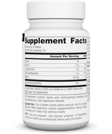 Source Naturals Creatine Sports Supplement - Enhance Athletic Performance & Muscle Activity - 50 Tablets - Buy Online on GoSupps.com