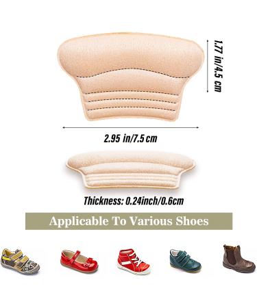 Kids Heel Grips 8 Pieces - Self-Adhesive Cushion Inserts for Too Large Shoes - Prevent Skin Rubbing and Blisters - Suitable for Toddlers, Girls, Boys, Women (2 Black+2 Skin Color) - Buy Online on GoSupps.com