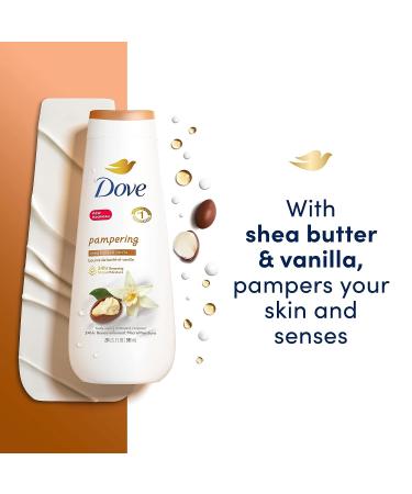 Dove Pampering Shea Butter & Vanilla Body Wash - 20oz Gentle Skin Cleanser with 24hr Renewing MicroMoisture - Shea Butter & Warm Vanilla - 22 Fl Oz - Buy Online on GoSupps.com