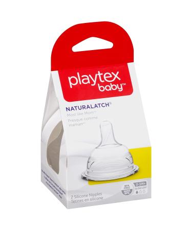 Playtex NaturaLatch Nipple Slow Flow 2-Count - Pack of 1 - Buy Online on GoSupps.com