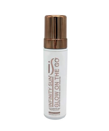 Infinity Sun Glow on the Go | Self Tanner Bronze Mousse | Sunless Tanner for all Skin Tones | Natural Glow Instant Sun | Quick Dry Streak Free | Rapid 2 Hour Self-Tanning 7Oz