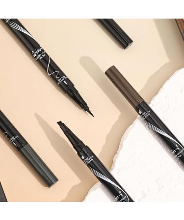 CHAKAE 2 in 1 Liquid Eyebrow Pencil Dual-ended with Four Fork Tips for Natural Eyebrows Waterproof and Sweatproof for Women - Buy Online on GoSupps.com