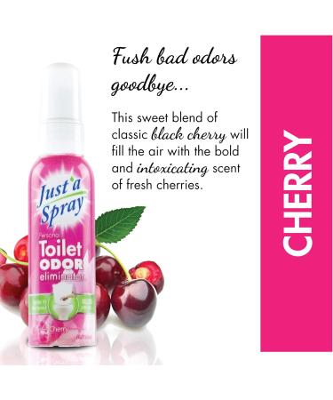 Just a Spray Cherry 115 ml - Home & Office Poop Spray Before You Go Toilet Odor Eliminator - Bathroom Deodorizer Just One Spray Toilet Freshener Safe for Septic - Buy Online on GoSupps.com