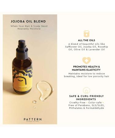 PATTERN Beauty Jojoba Oil Hair Serum 3.9 Fl. Oz - Safflower, Rosehip, Olive & Lavender Oil Blend - Lightweight Moisture Boost for Hair and Scalp - Buy Online on GoSupps.com
