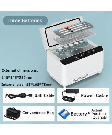 Insulin Refrigerator Mini USB Medical Refrigerator LCD Screen Adjustable 0-18 Car Travel Home 2-Battery Portable Insulin Refrigerator 3battery - Buy Online on GoSupps.com