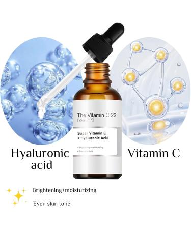 Face Serum for Women - 23% Vitamin C Serum For Face - Face Serum for Removes Dark Spots - Hydrating Hyaluronic Acid Serum - Anti Aging and Fade Fine Lines 30ml - Buy Online on GoSupps.com