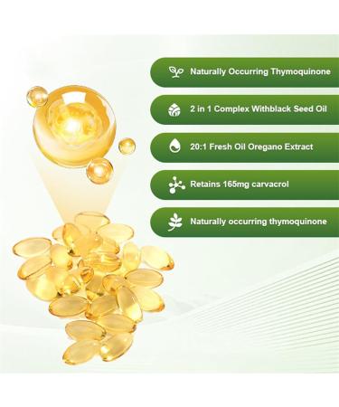 Huile d'origan g lules molles 2 en 1 6000 mg d'huile d'origan avec huiles de graines noires capsules de suppl ment d'origan faciles avaler immunit naturelle riche en nutriments exp rience de - Buy Online on GoSupps.com