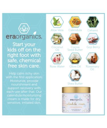 Organic Calendula Cream for Babies | Soothing Baby Lotion for Sensitive Skin, Eczema, Cradle Cap, Acne | With Cocoa Butter, Rosemary, Zinc Oxide - Buy Online on GoSupps.com
