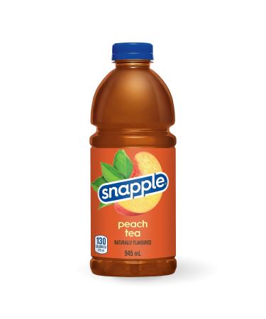 Snapple Naturally Flavoured Peach Tea 945mL 1-Count Peach Tea 1 count (Pack of 1)
