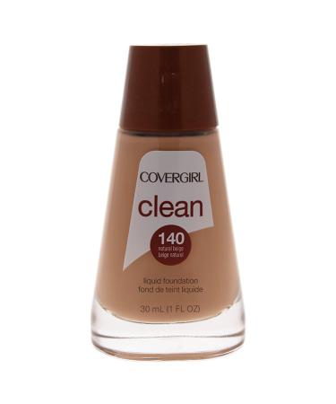 CoverGirl Clean Liquid Foundation  140 Natural Beige  1 Ounce  140 Natural Beige - Buy Online on GoSupps.com