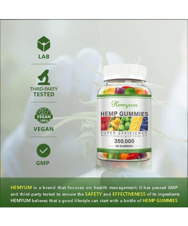 3-Pack High Potency Premium Hemp Gummies with Hemp Oil - Organic Vegan Edibles - Made in USA - Buy Online on GoSupps.com