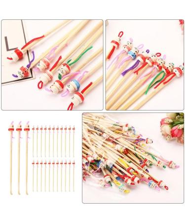 Bamboo Ear Cleaner Set - 100Pcs Wood Ear Pick & Scraper for Earwax Removal and Adult Ear Care - Buy Online on GoSupps.com