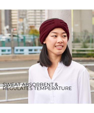 CHARM Women Chunky Turban Headband - Stylish Winter Head Wrap & Chemo Hat for Natural Hair in Black | International Shipping Available - Buy Online on GoSupps.com