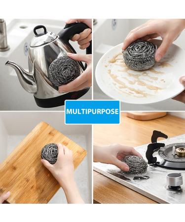 12 Pack Steel Wool Dish Scrubber 30g Steel Wool Scrubber Pad Used for Dishes Pans Pots and Ovens. Easy to Scoure for Tough Kitchen Cleaning. - Buy Online on GoSupps.com