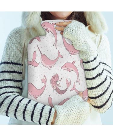 2L Cute Pink Mermaid Hot Water Bottle | Pain Relief & Therapy for Menstrual Cramps Cold Feet/Hands | PVC Ice Cream Warm Bags - Buy Online on GoSupps.com