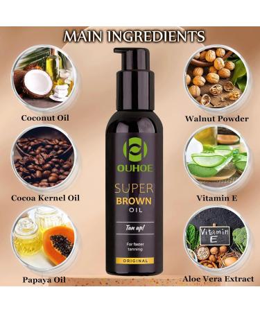 Hpbaggy 50 ml Solarium Tanning Accelerator tanning oil for pretanned and dark skin premium fast browning accelerator oil with coconut scent tanning oil with natural ingredients tanning cream - Buy Online on GoSupps.com