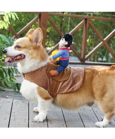 1 Piece Pet Costume Creative Dog and Cat Costume Cowboy Knight Style Halloween Pet Costume Funny Pet Clothes Dog Jumper Riding Clothes Cute Cat Clothes - Buy Online on GoSupps.com