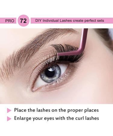 Cluster Lashes 72 Pcs Individual Lash Clusters DIY Eyelash Extension - Reusable & Soft (Into You-01-D-10mm) - Buy Online on GoSupps.com