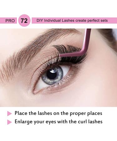 72 Pcs Individual Lash Clusters for DIY Extension - 10mm Volume Eyelashes | Super Thin Band, Comfortable Fit - Buy Online on GoSupps.com