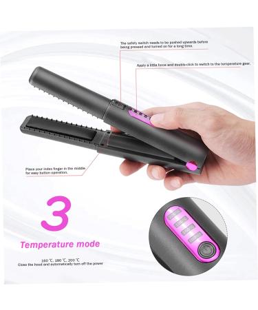 Mini Hair Straightener & Curler 2 in 1 - Cordless Anti-Scald Portable & Fast Heating - Ideal for Travel - Buy Online on GoSupps.com