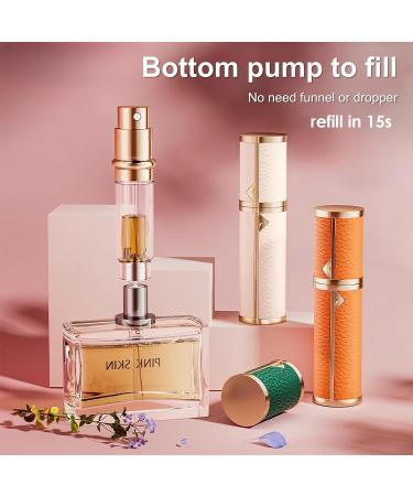 Travel Perfume Bottle Refillable - Genuine Leather Atomizer Leakproof Mini 5ml Sprayer for Purse & Trips - Ideal Gift (Black - Buy Online on GoSupps.com