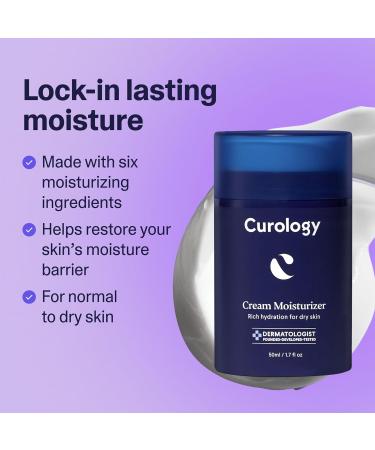 Curology Cream Moisturizer Rich Hydrating Face Lotion for Dry Skin with Shea Butter and Hyaluronic Acid 1.7 fl oz - Buy Online on GoSupps.com