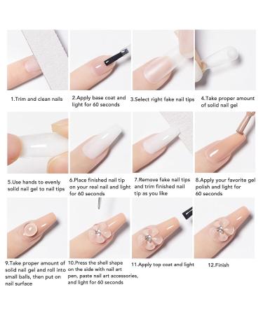 6PCS Nail Extension Solid Gel - Portable Shiny Long Lasting Sculpting Gel for Beautiful Nails - Buy Online on GoSupps.com