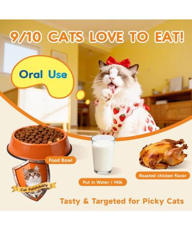 L-Lysine Supplement for Cats - Immune Support Lysine Drops of All Ages - Feline Respiratory Sneezing Runny Nose Eye Function - Boost Natural Strengthen Defenses Roast Chicken Flavor 60 ML - Buy Online on GoSupps.com