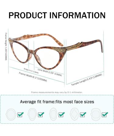 Eyekepper Cateyes Women's Reading Glasses - Tortoise 1.75 Magnification | Stylish & Comfortable International Shipping - Buy Online on GoSupps.com