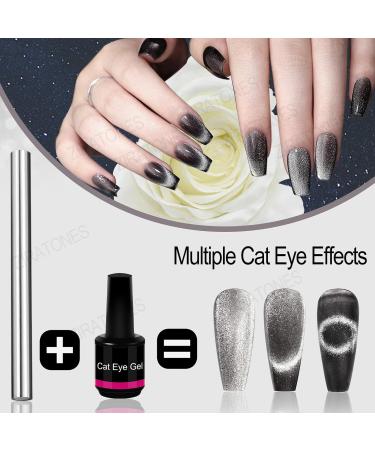 Cat Eye Magnet for Nails - 5.9" Double-Head Nail Polish Magnet Pen for 3D Gel Nail Art - DIY & Salon Use - Buy Online on GoSupps.com