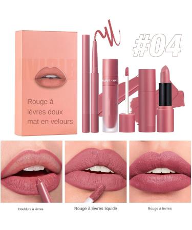  gifyym Lip Pencil and Lipstick Set 3 Long-Lasting Nude Lip Pencils | Highly Pigmented Velvet Lip Gloss Makeup Set | Natural Makeup Kit for - Buy Online on GoSupps.com