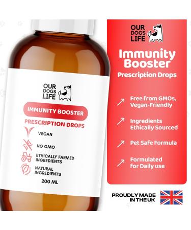 Dog Immunity Booster Drops - Vegan Formula with Vitamins, Antioxidants, and Mushroom Blend - 200ml - Buy Online on GoSupps.com