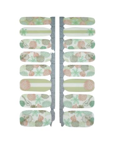 My nails nail foils natural symbols I 16 Ultra-D nne nail polish strip pattern/white/green i self-adhesive premium nail art wraps i sticks to natural and lacquered acrylic gel & shellac nails